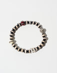 Stripe Beaded Bracelet, Black Agate