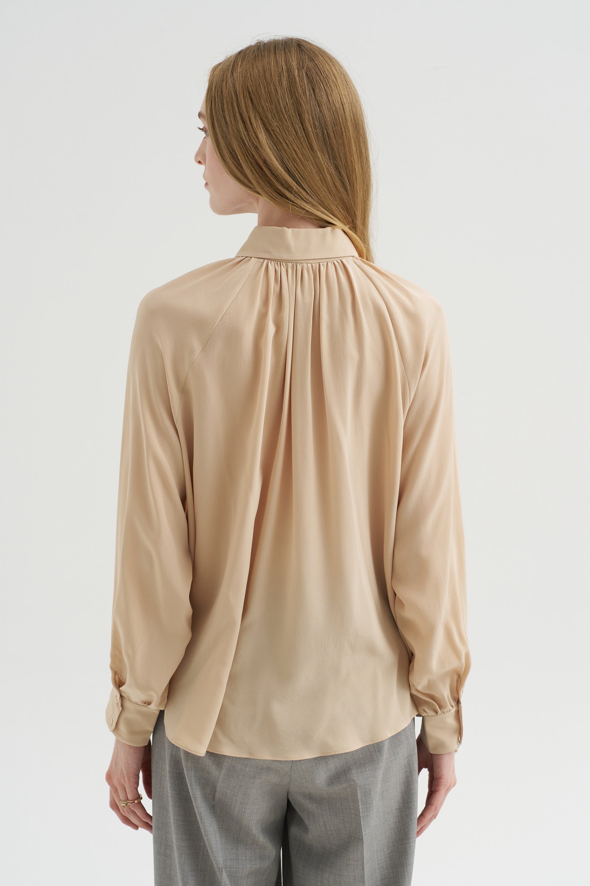 Stamford - Organic Silk Shirt, Beige