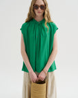 Hexham - Silk Crepe Blouse, Green