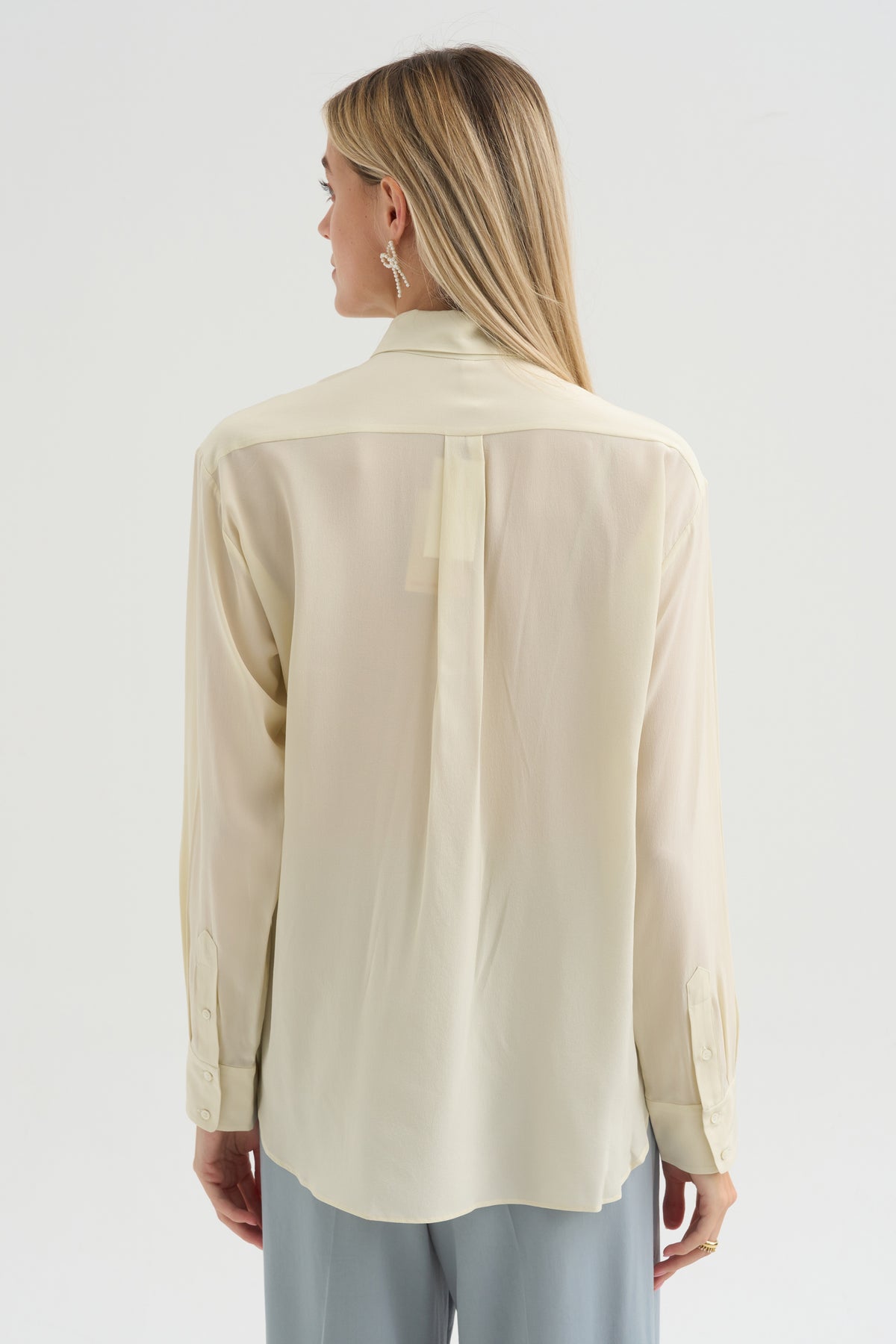 Leon - Organic Silk Shirt, Ivory
