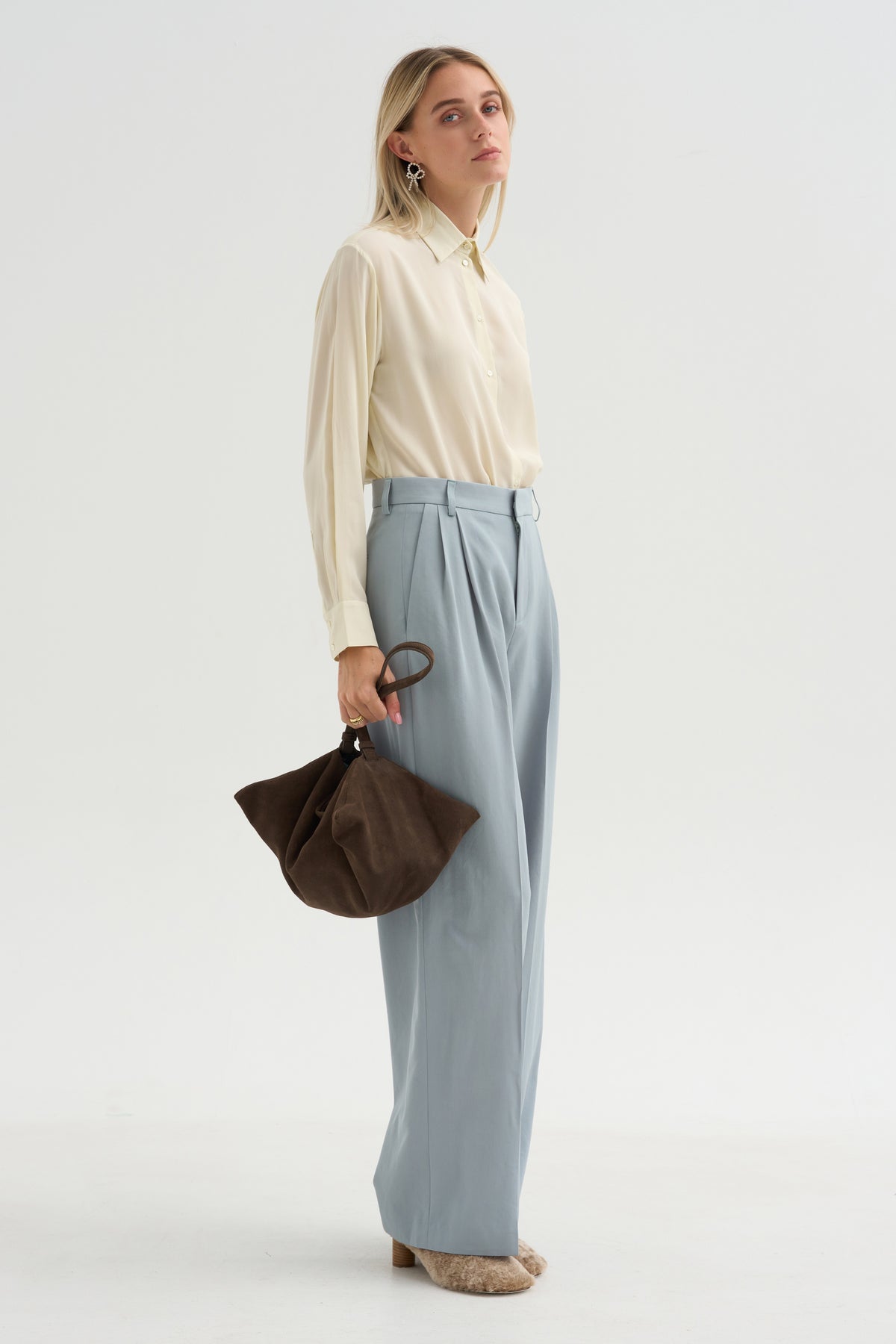 Leon - Organic Silk Shirt, Ivory