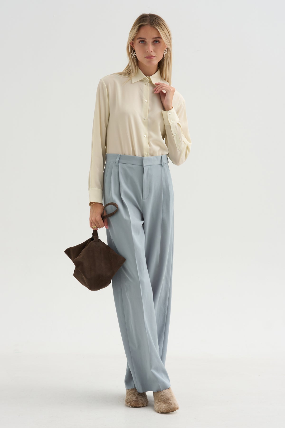 Leon - Organic Silk Shirt, Ivory