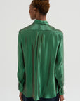 Camille - Silk And Lurex Shirt, Green