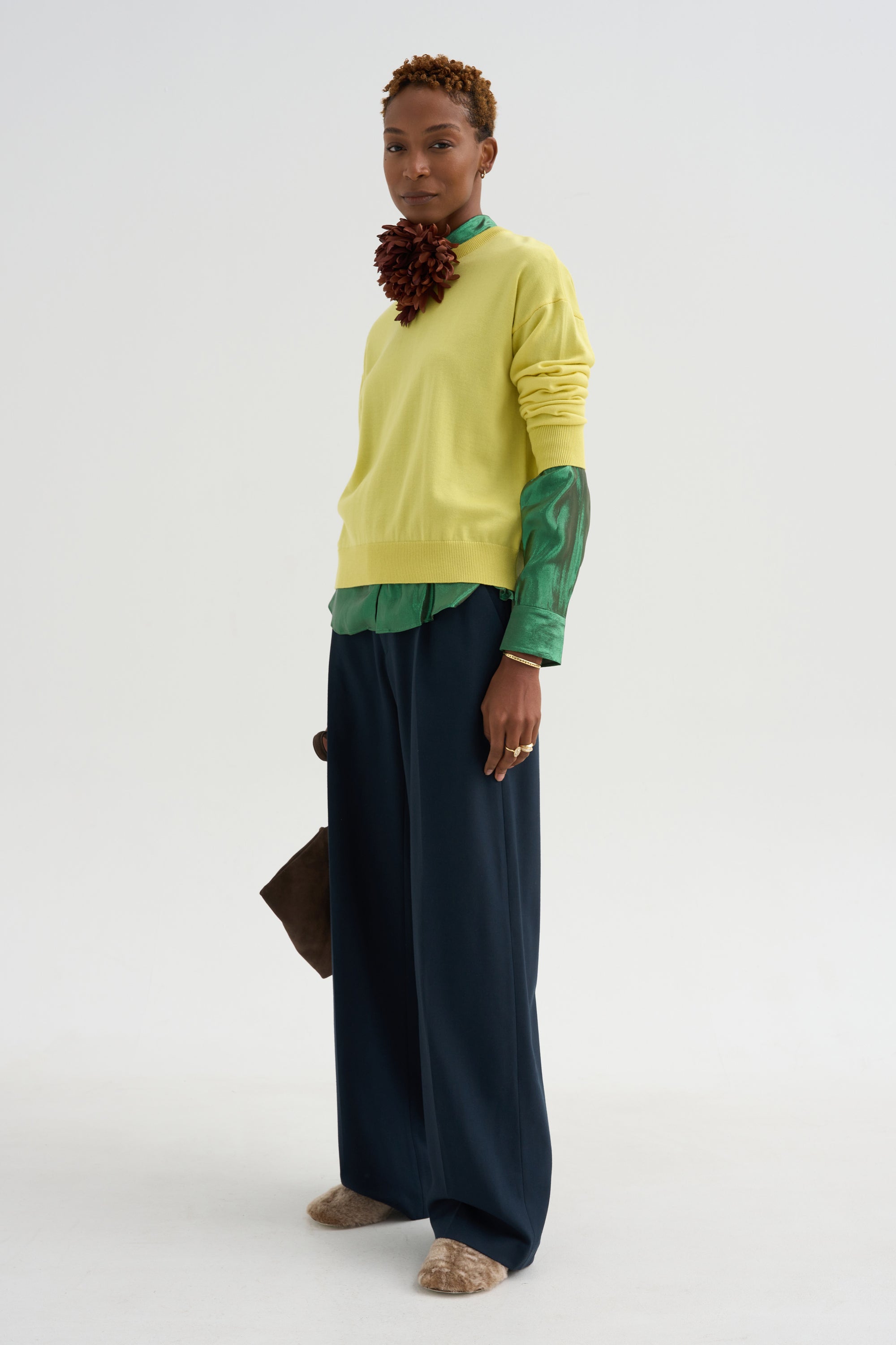 Camille - Silk And Lurex Shirt, Green