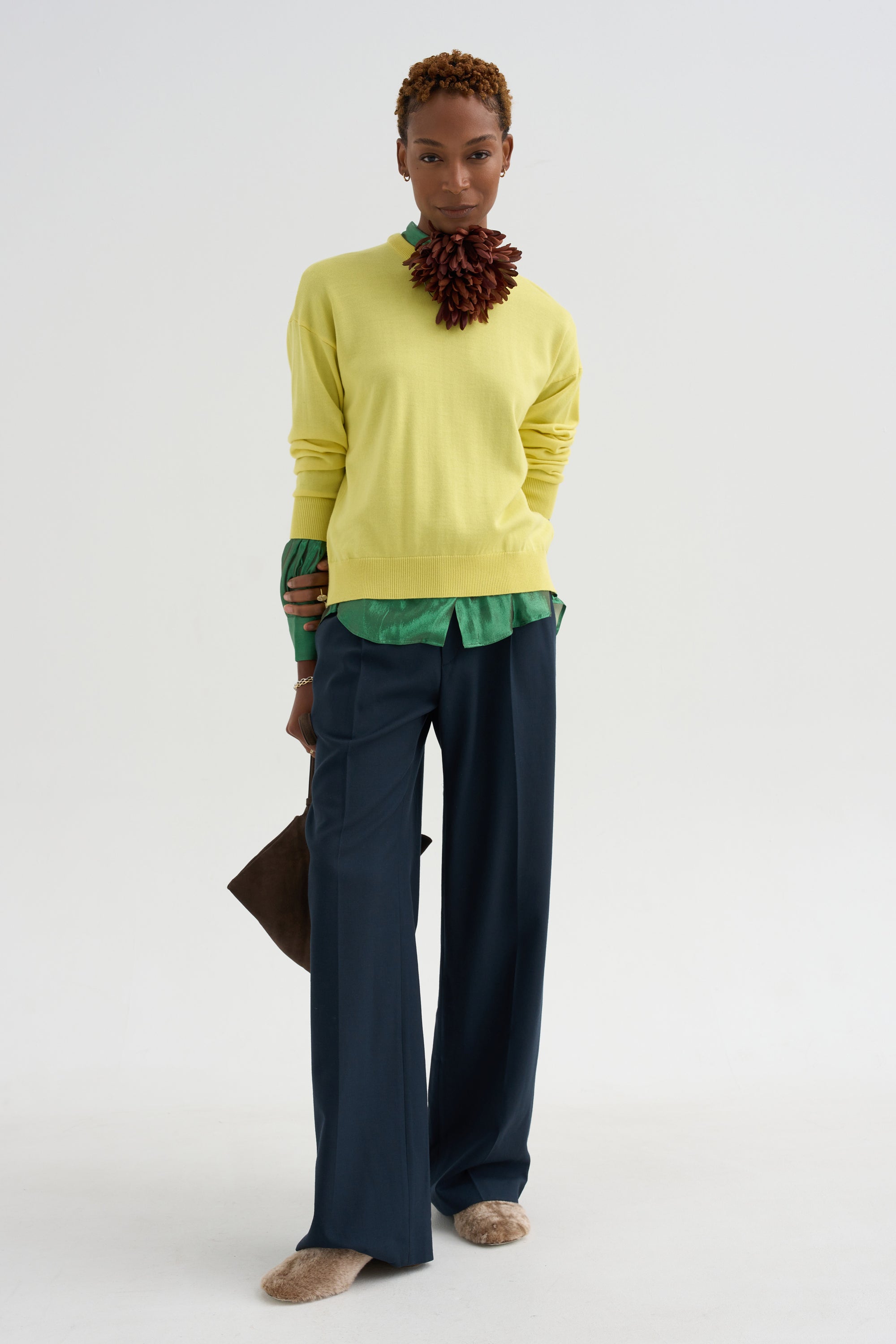 Camille - Silk And Lurex Shirt, Green