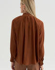 Adam - Organic Silk Blouse, Brick