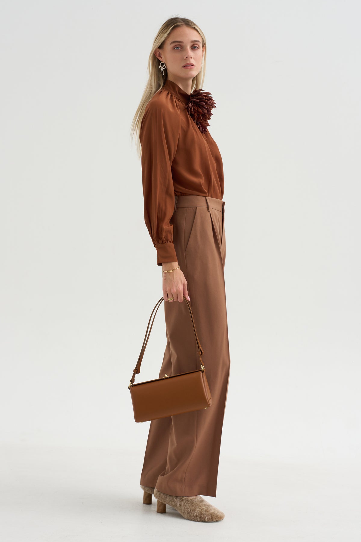 Adam - Organic Silk Blouse, Brick