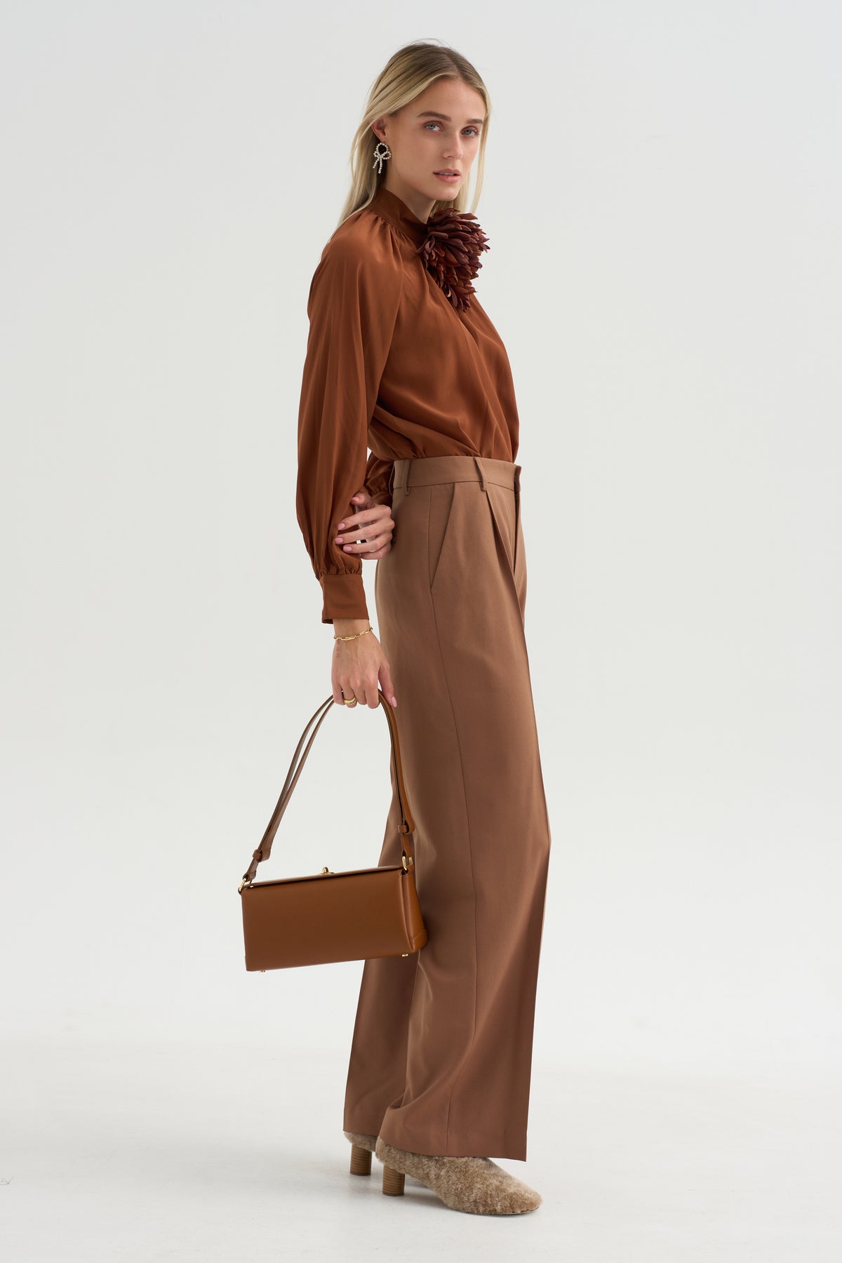 Adam - Organic Silk Blouse, Brick