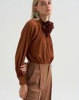 Adam - Organic Silk Blouse, Brick