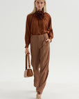 Adam - Organic Silk Blouse, Brick