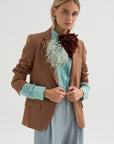 Joseph - Striped Lurex Shirt, Blue Stripe