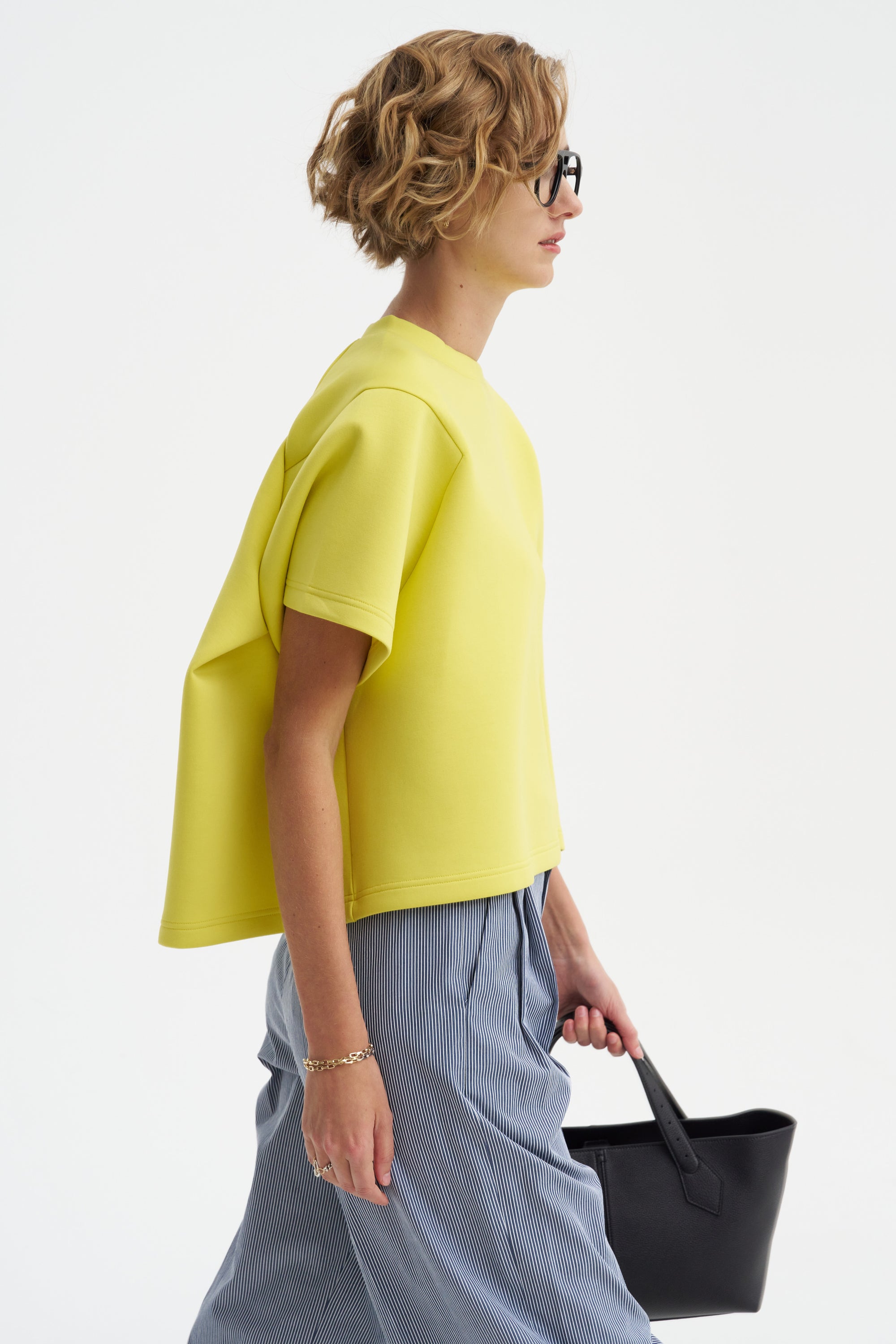 Margate - Striped Cotton Pants, Navy &amp; Ivory