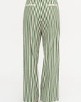 Malvern - Wool And Cotton Pants, Green & Ivory