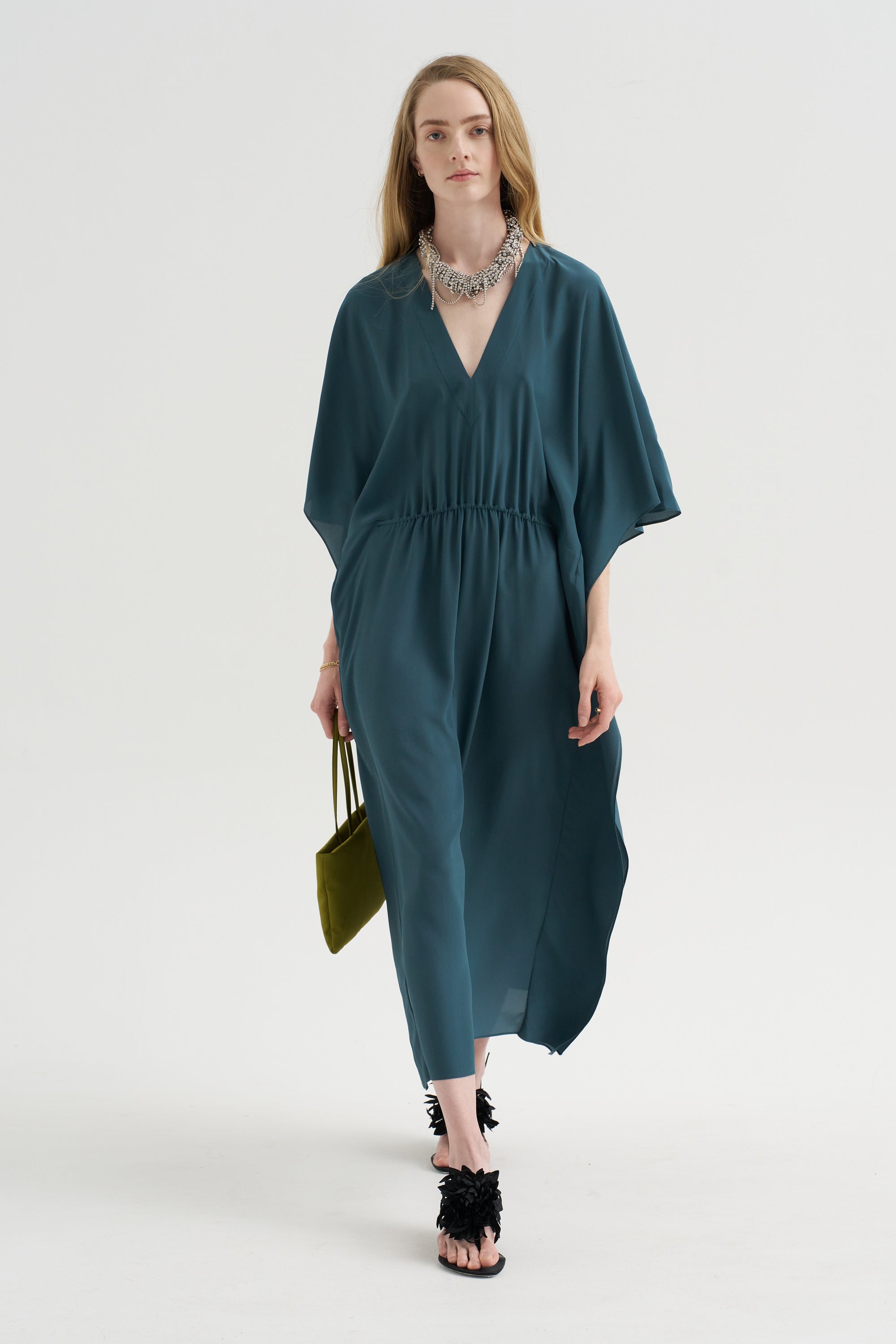 Ambleside - Organic Silk Dress, Emerald