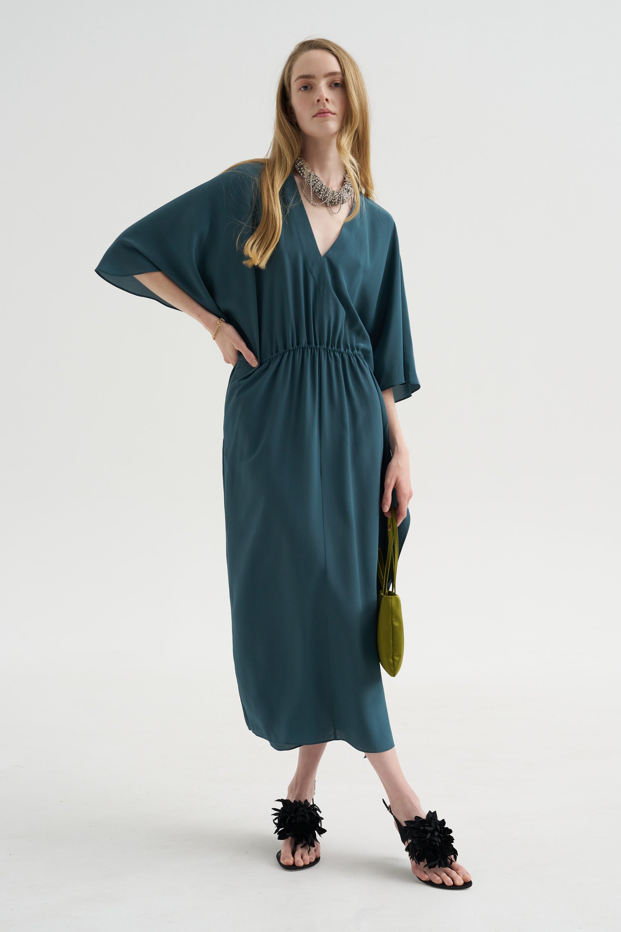 Ambleside - Organic Silk Dress, Emerald