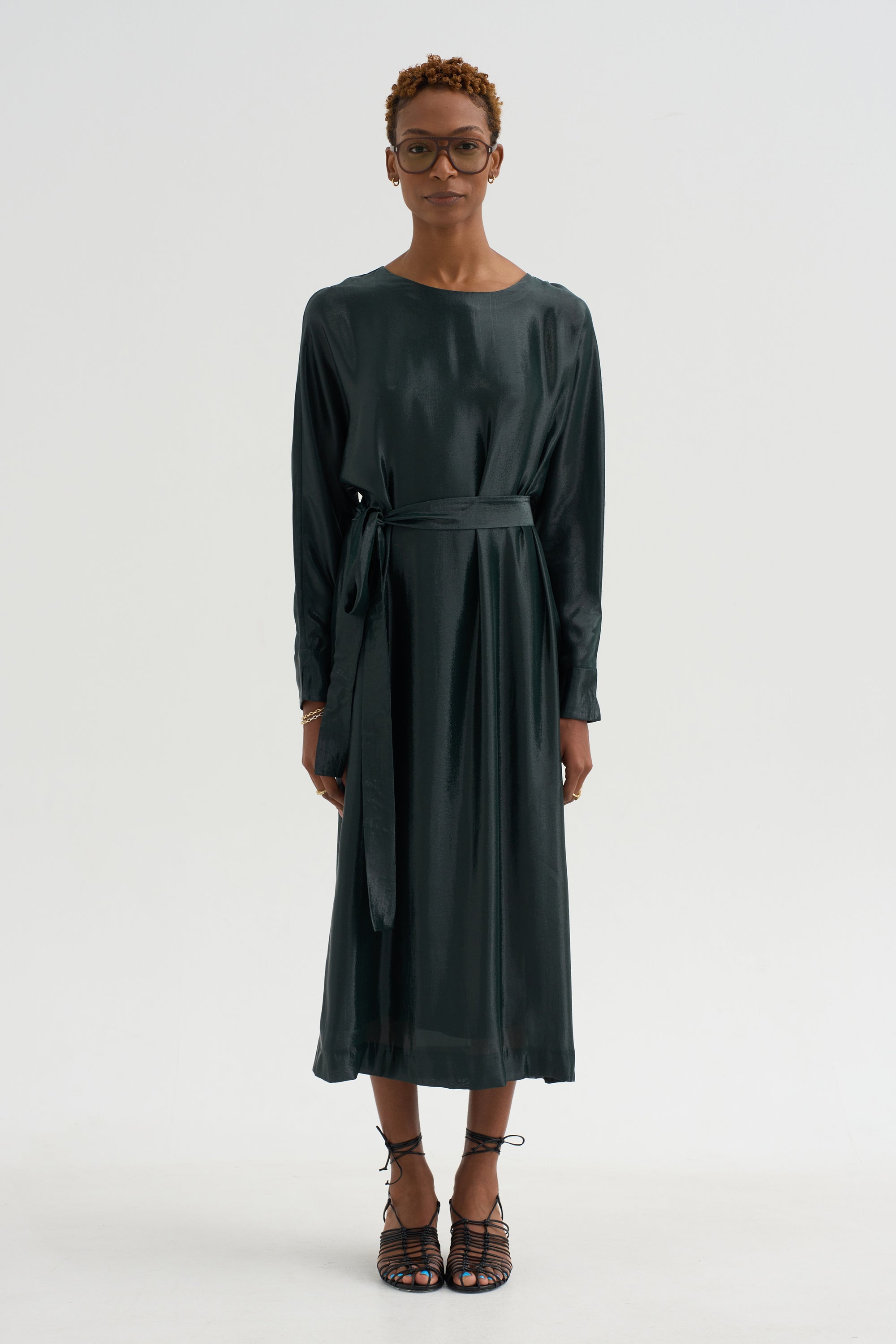 Ludo - Silk And Lurex Dress, Black