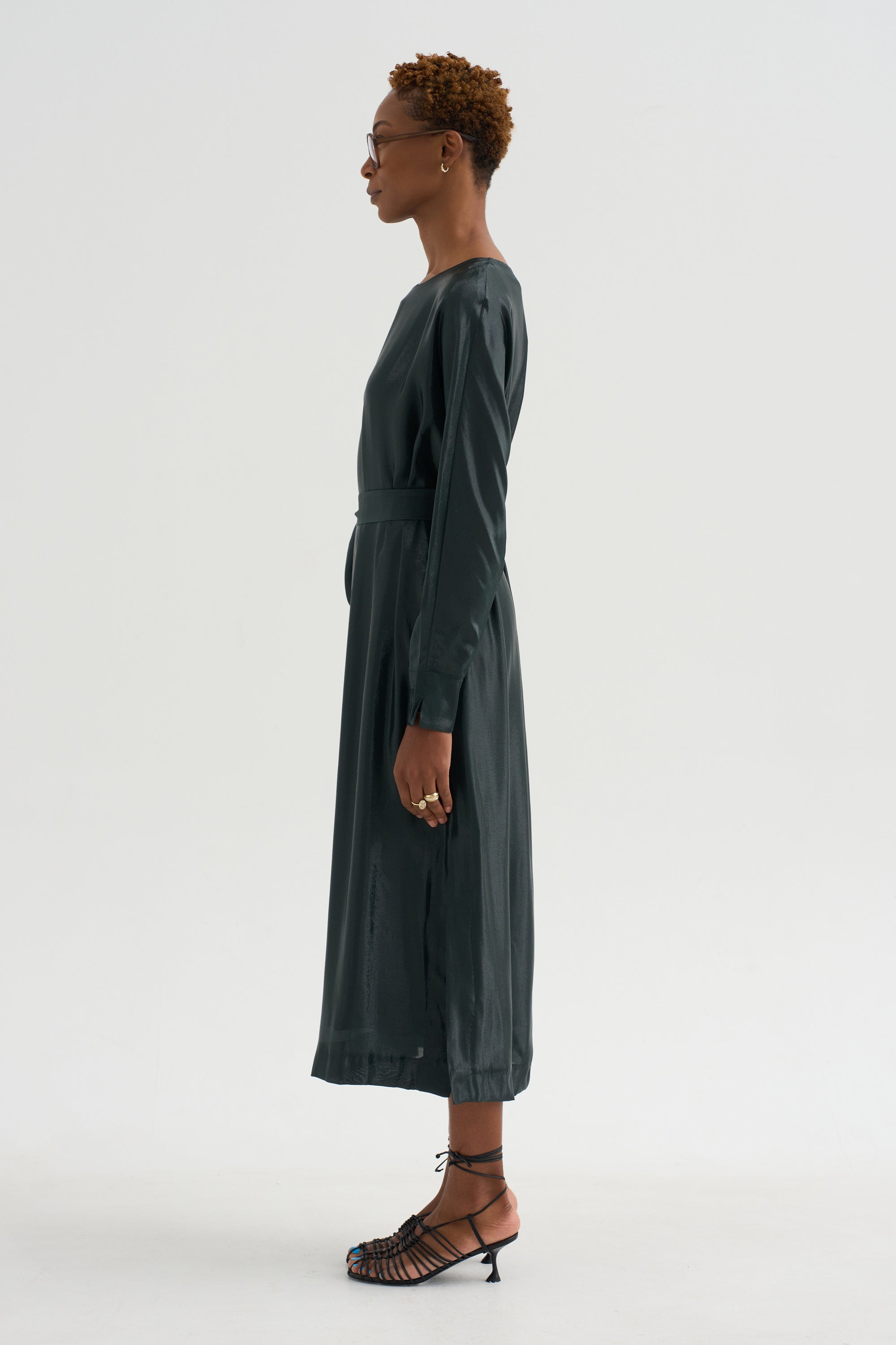 Ludo - Silk And Lurex Dress, Black