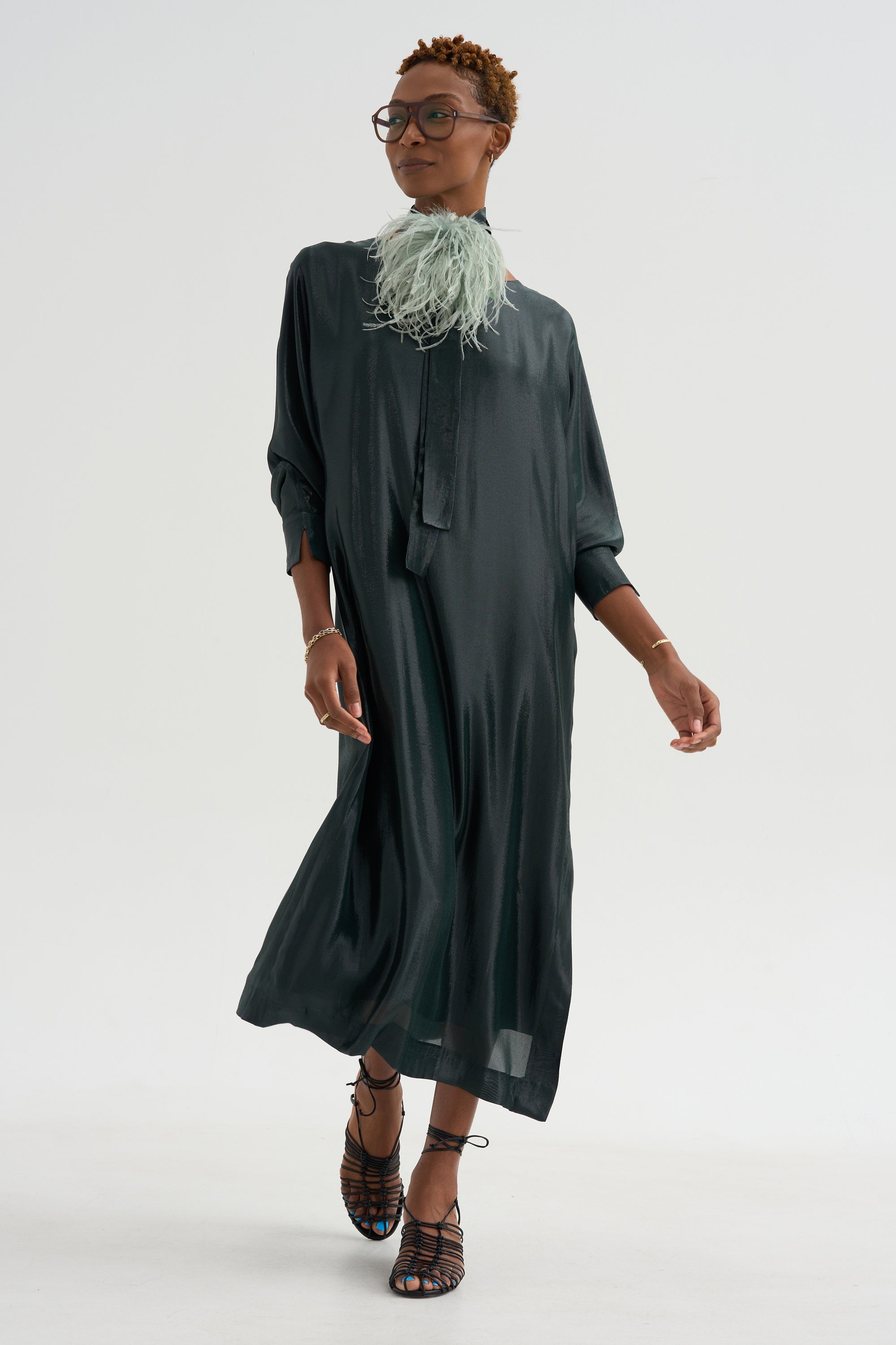 Ludo - Silk And Lurex Dress, Black