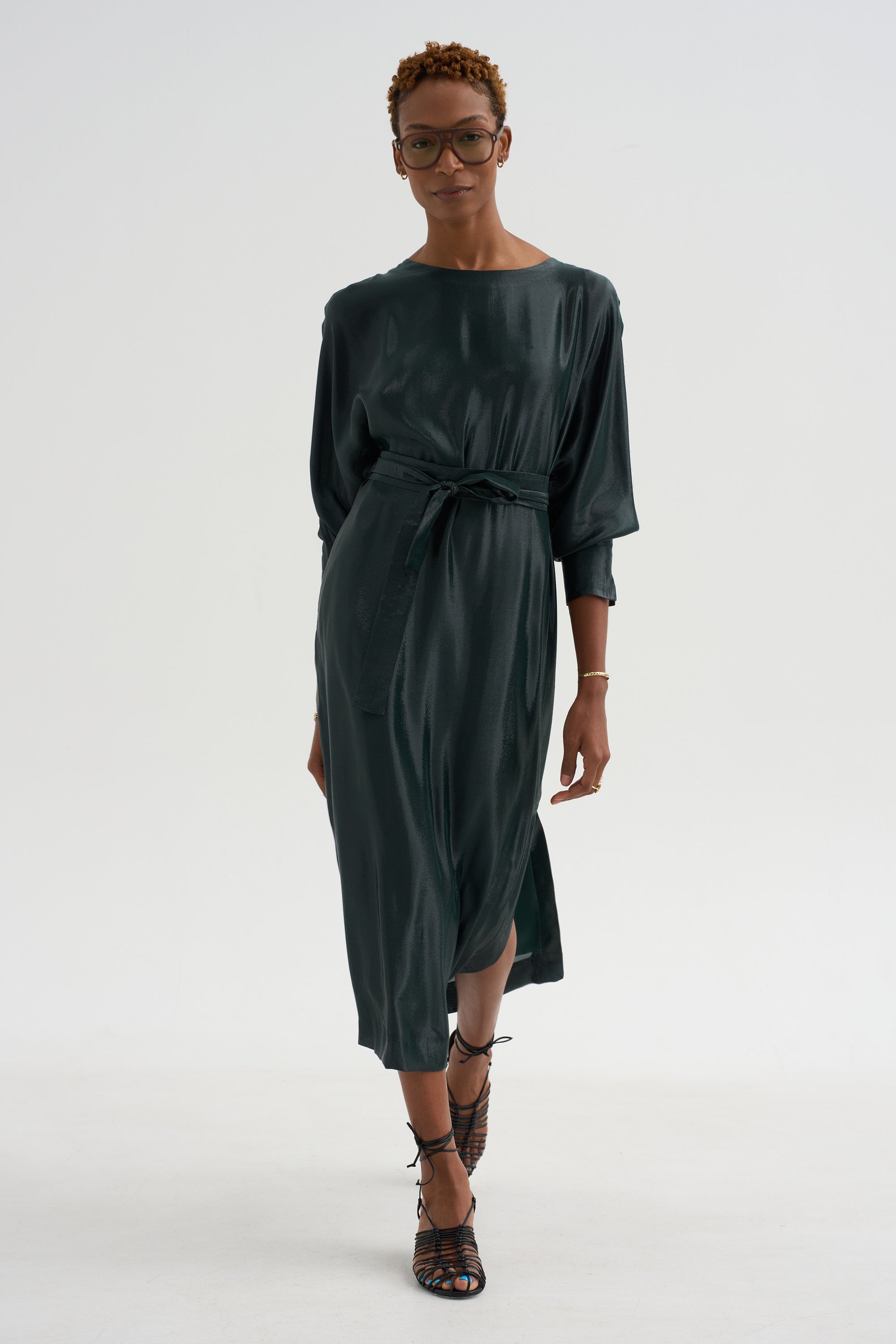 Ludo - Silk And Lurex Dress, Black