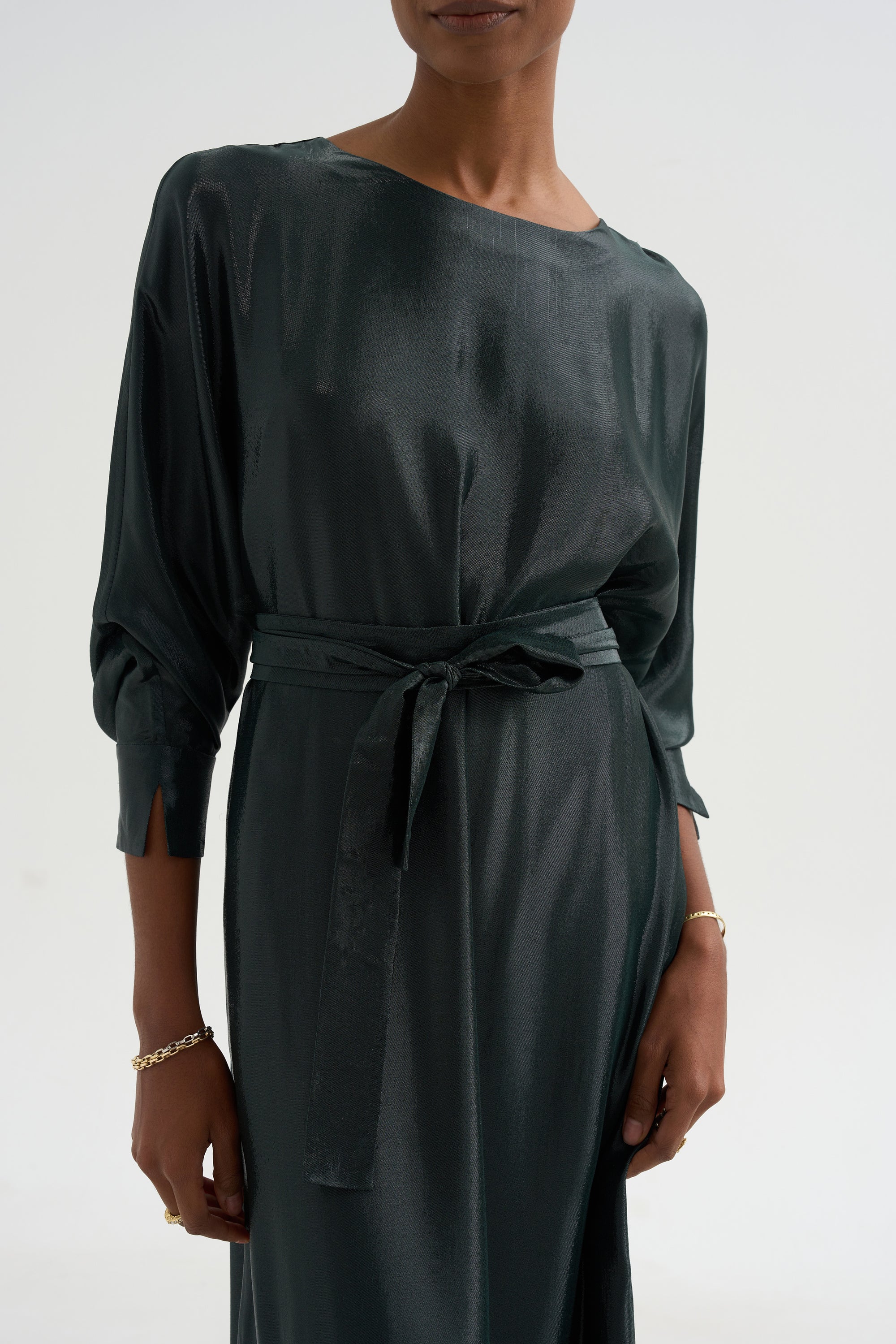 Ludo - Silk And Lurex Dress, Black
