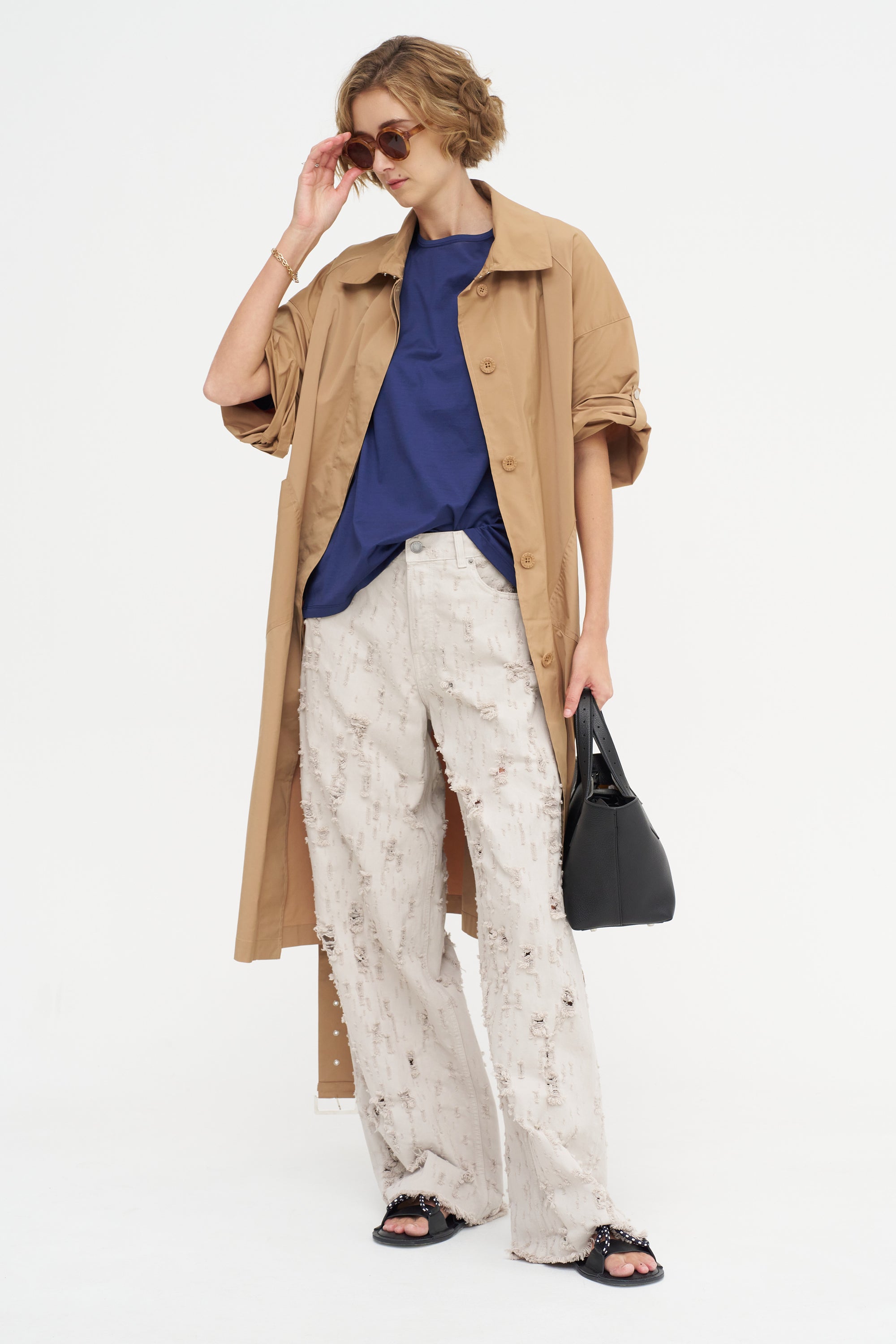 Thame - Oversized Mercerized Cotton Jersey T-shirt