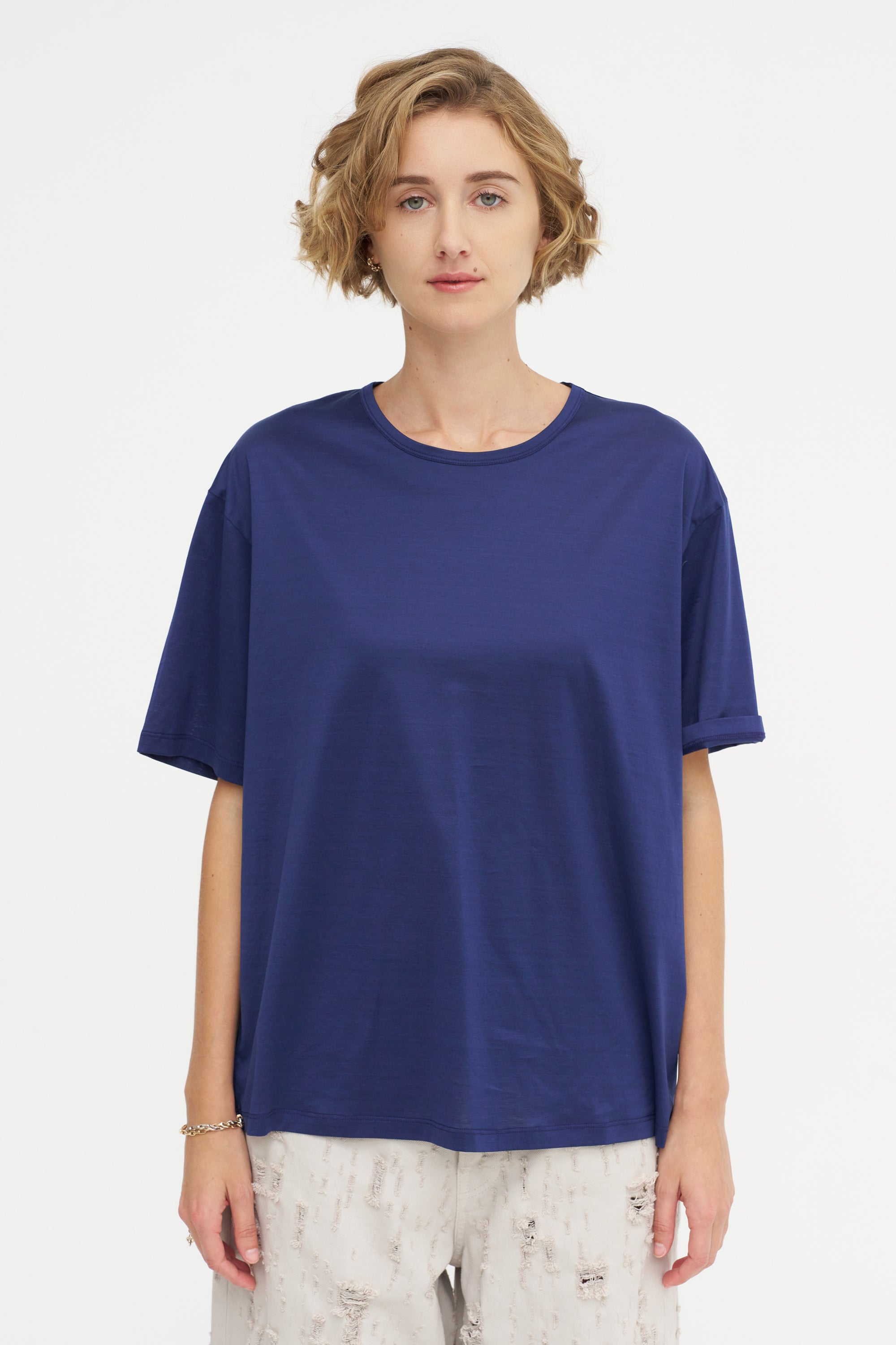 Thame - Oversized Mercerized Cotton Jersey T-shirt