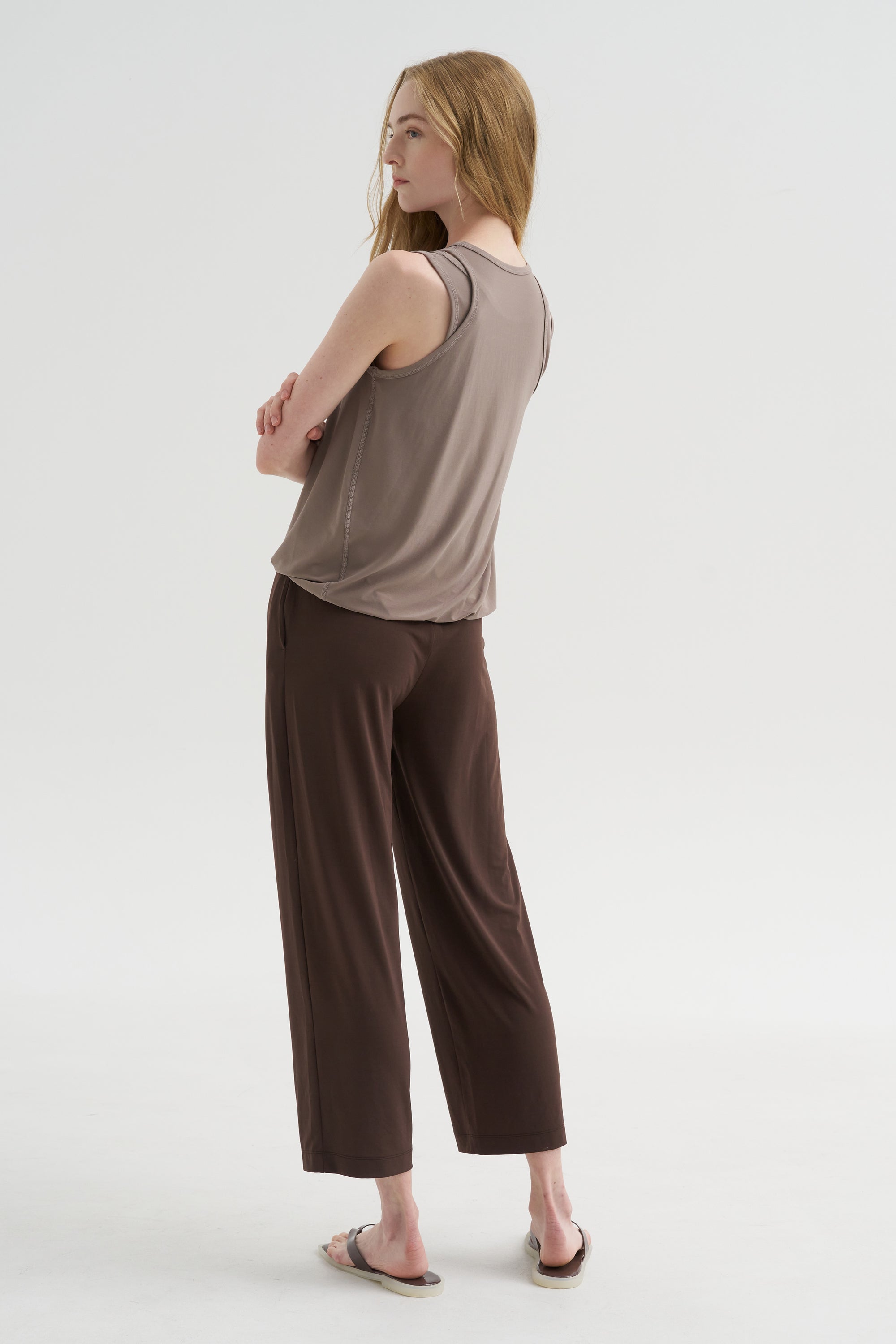 Drape Jersey - 66 Pants, Dark Brown