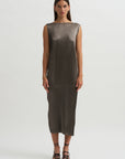 Glossed Panels Pleats, Gray