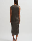 Glossed Panels Pleats, Gray