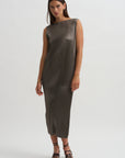 Glossed Panels Pleats, Gray