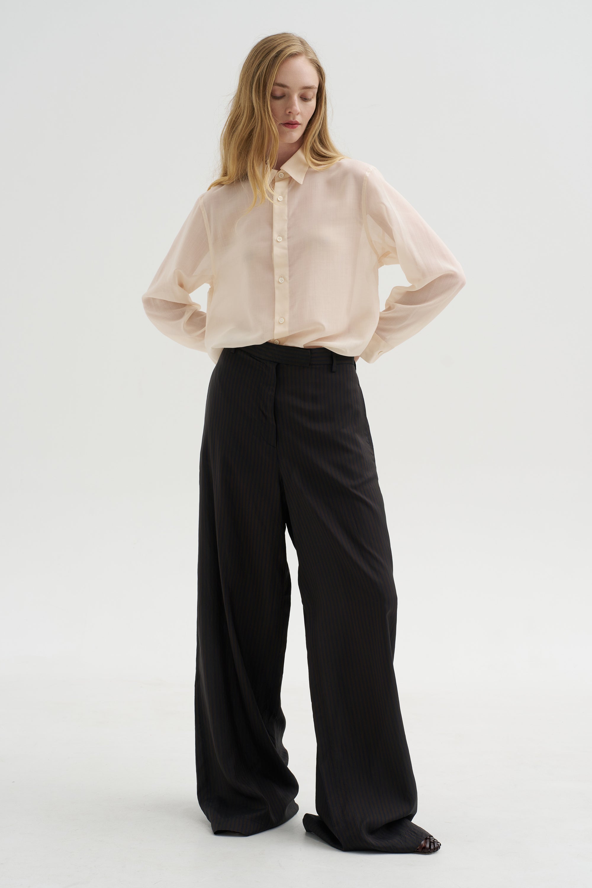 Sheer Wool Top, Off White