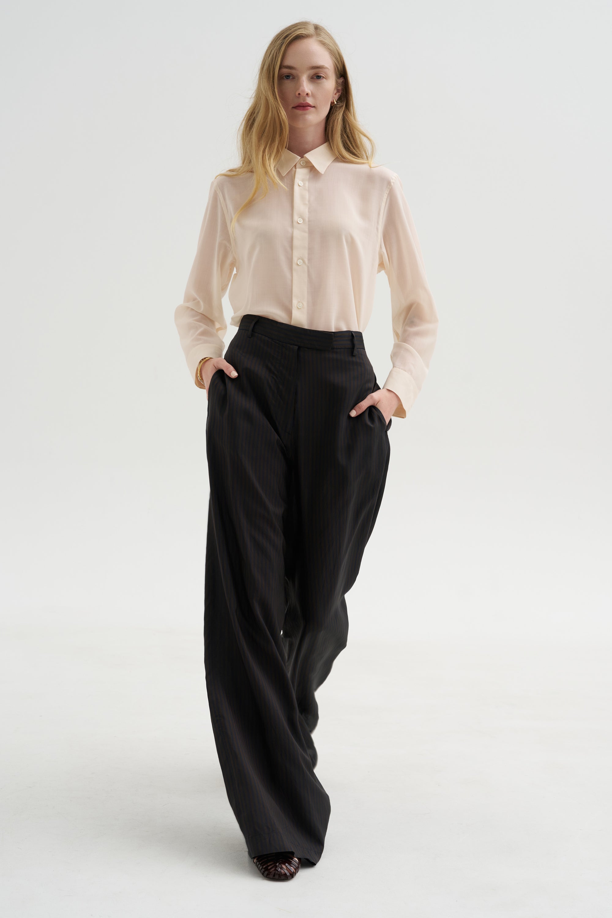 Sheer Wool Top, Off White