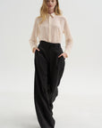 Sheer Wool Top, Off White