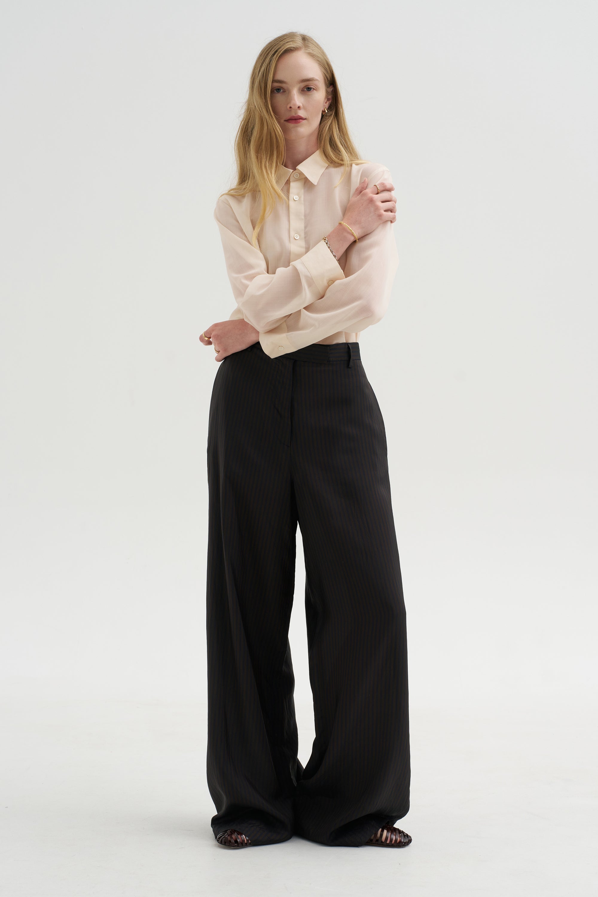 Sheer Wool Top, Off White