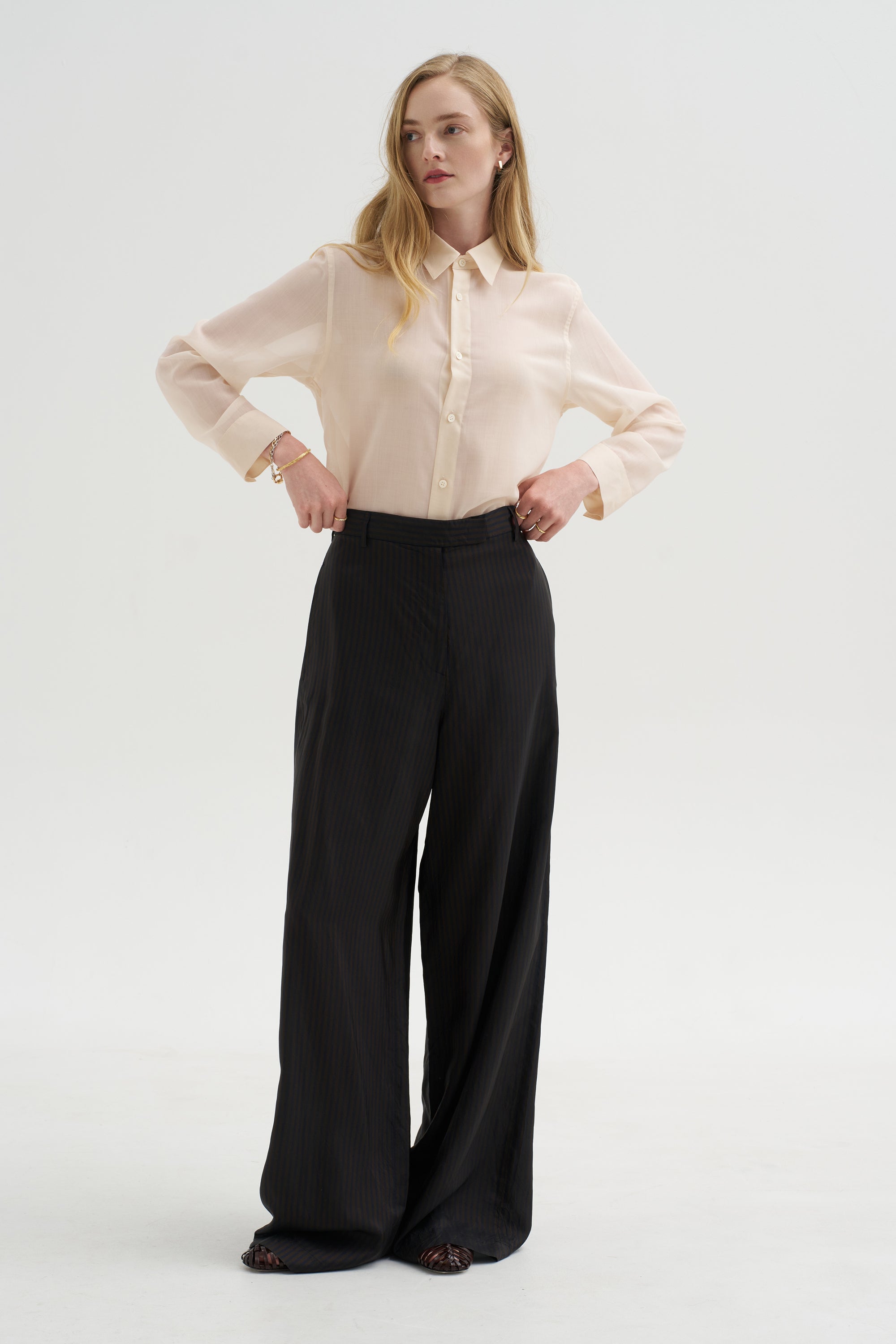 Sheer Wool Top, Off White