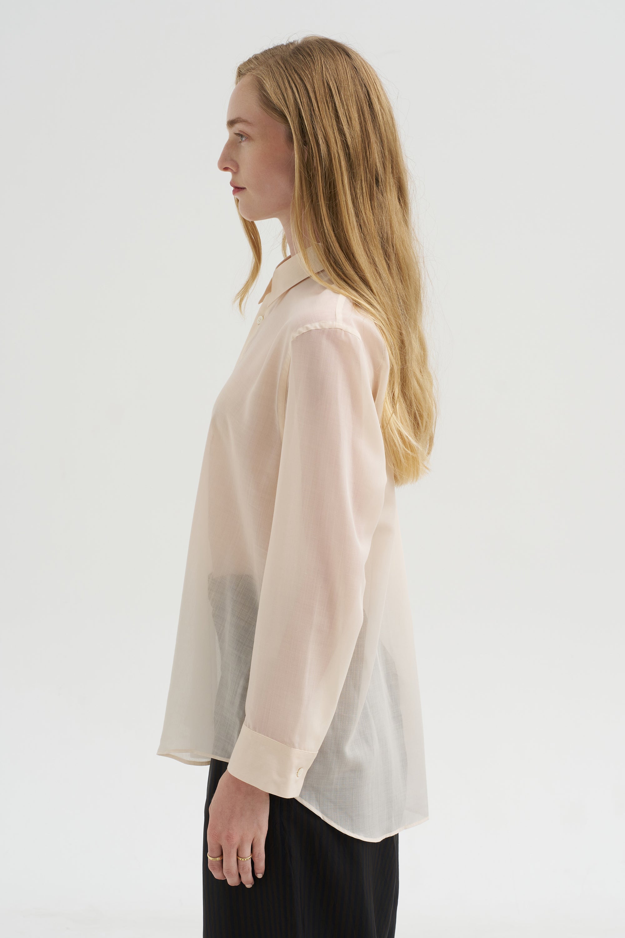 Sheer Wool Top, Off White