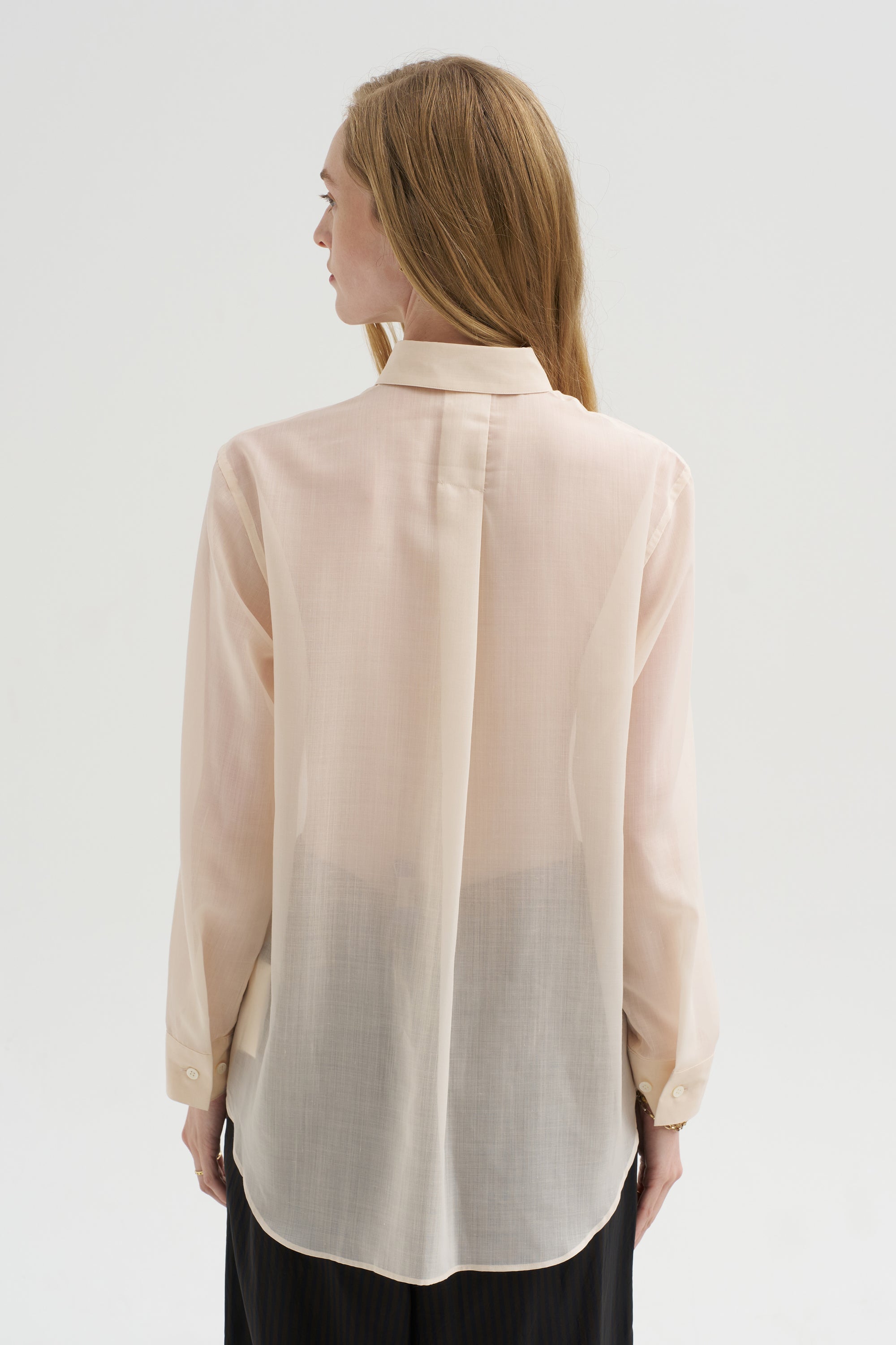 Sheer Wool Top, Off White
