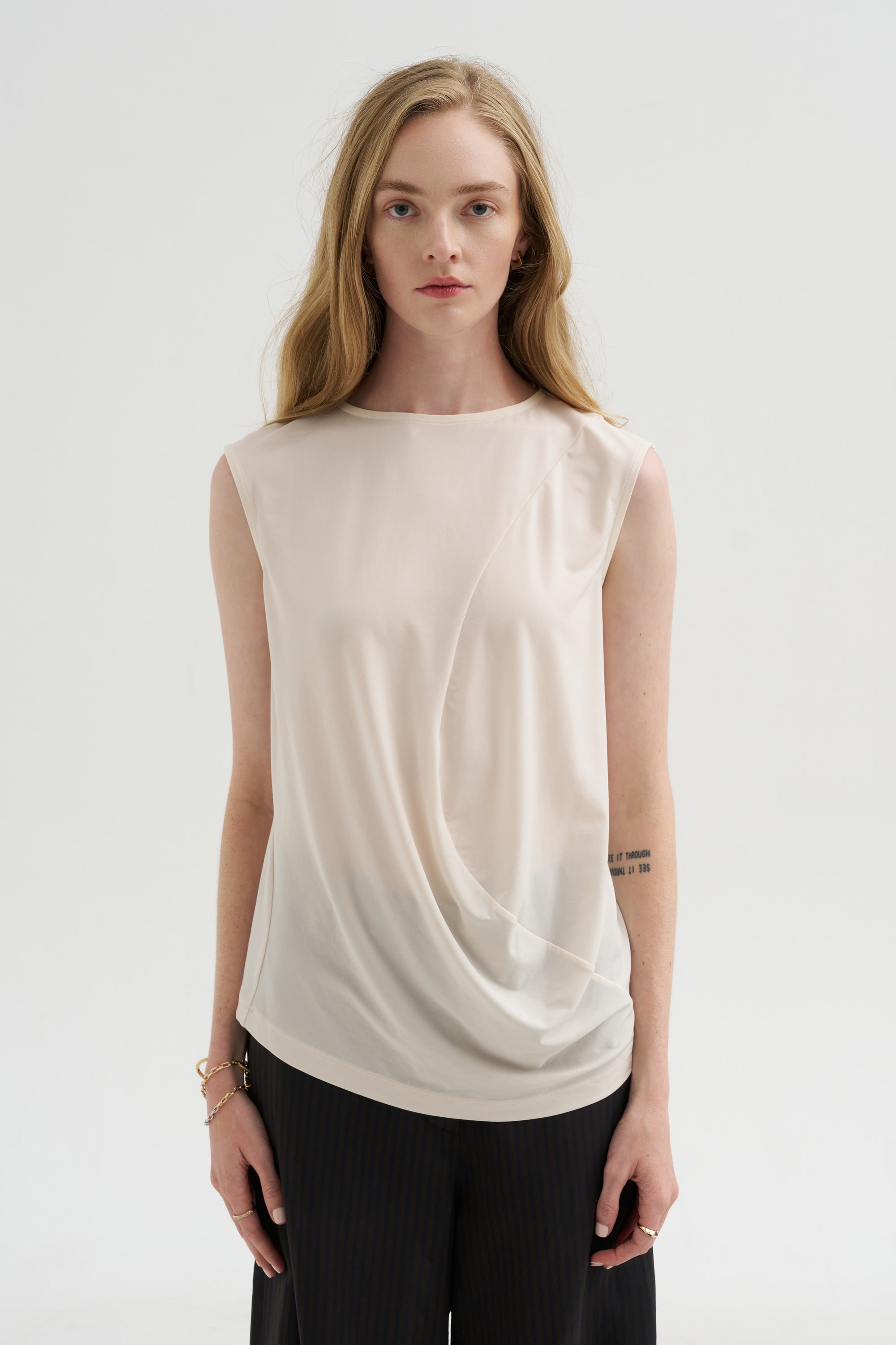 Drape Jersey - 68 Top, Off White