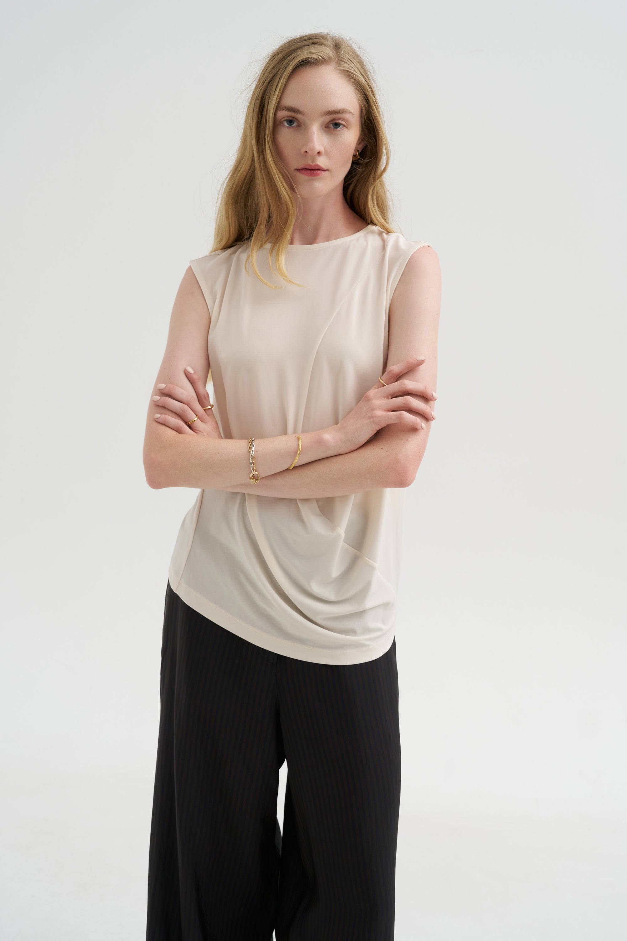 Drape Jersey - 68 Top, Off White