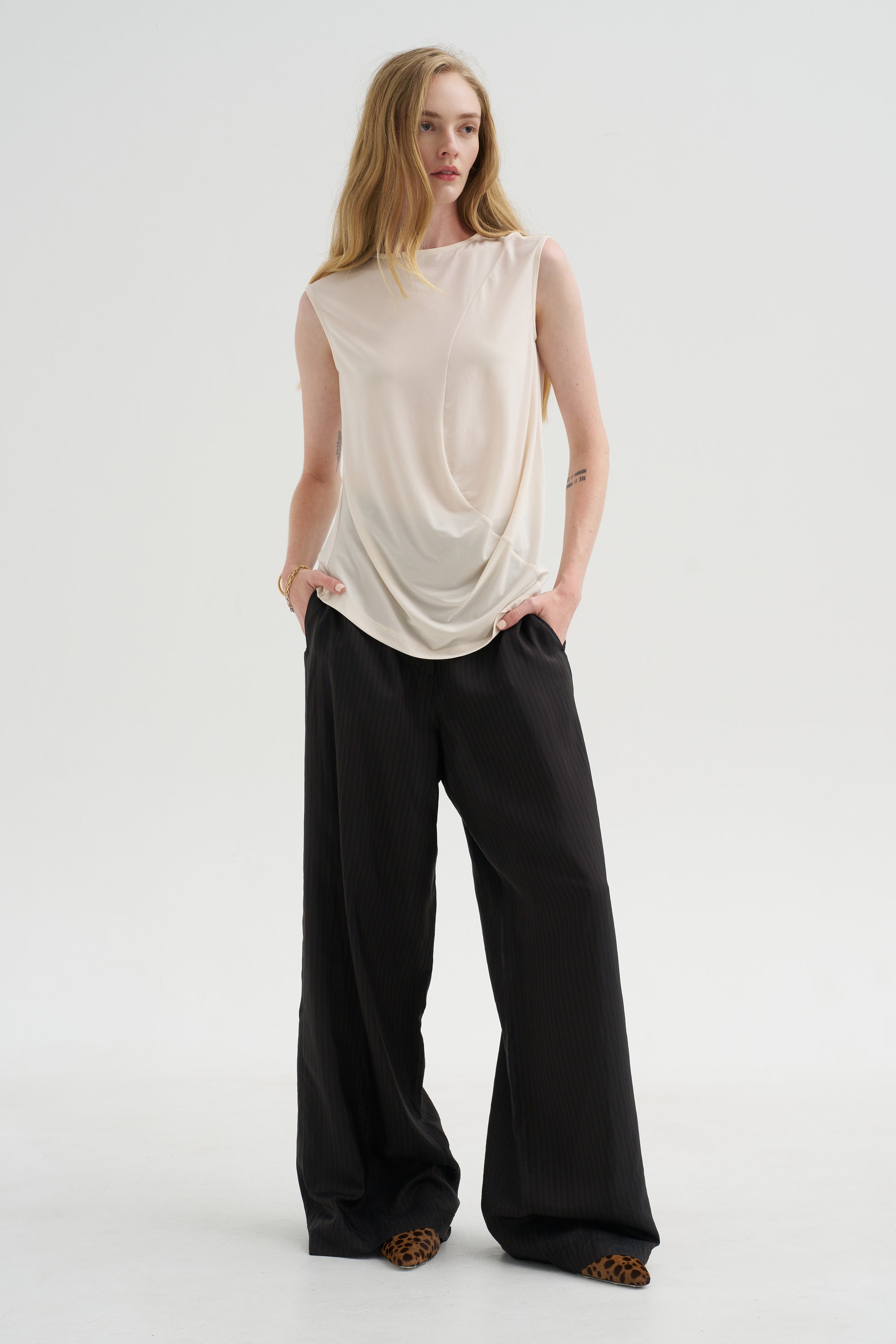 Drape Jersey - 68 Top, Off White