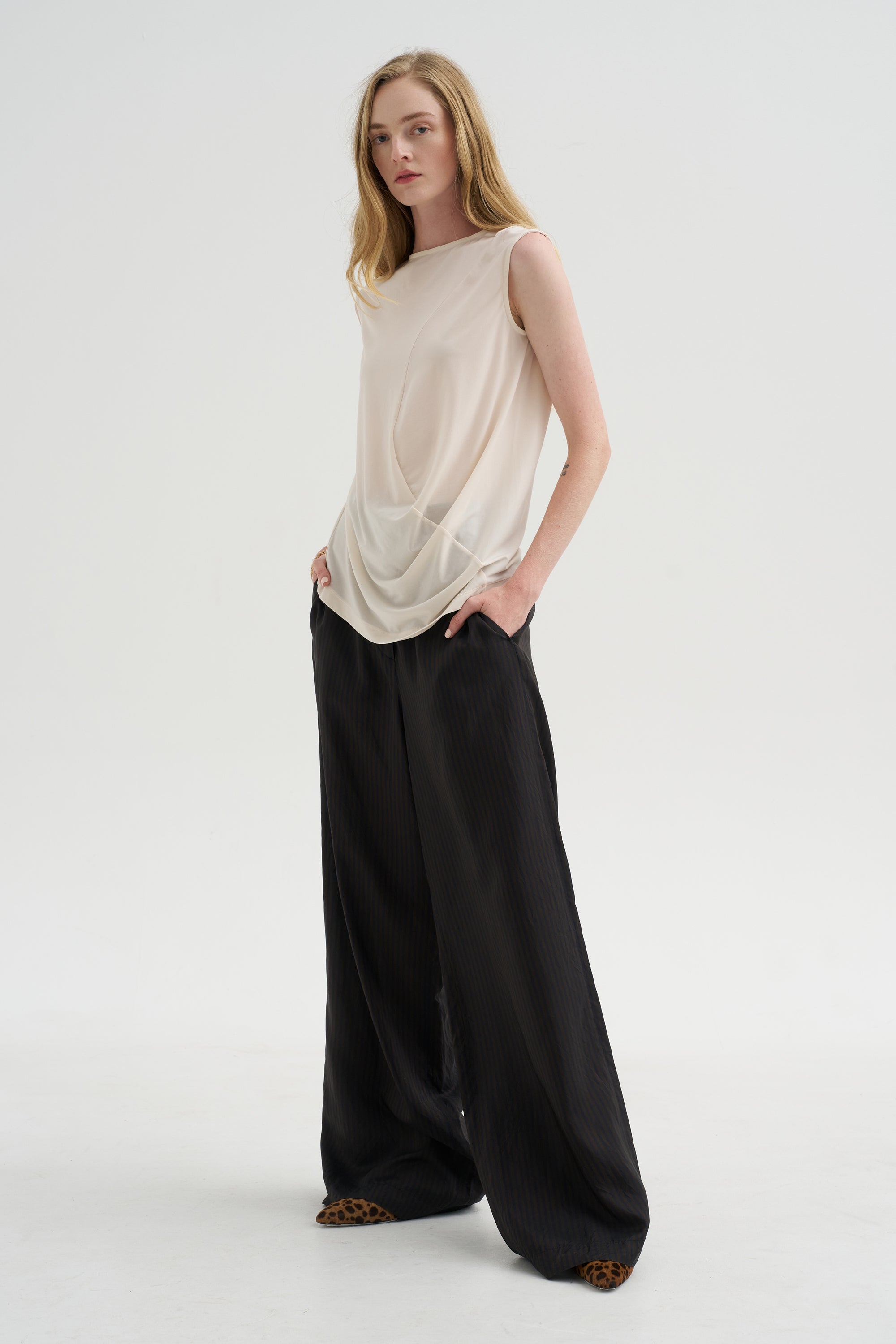 Drape Jersey - 68 Top, Off White