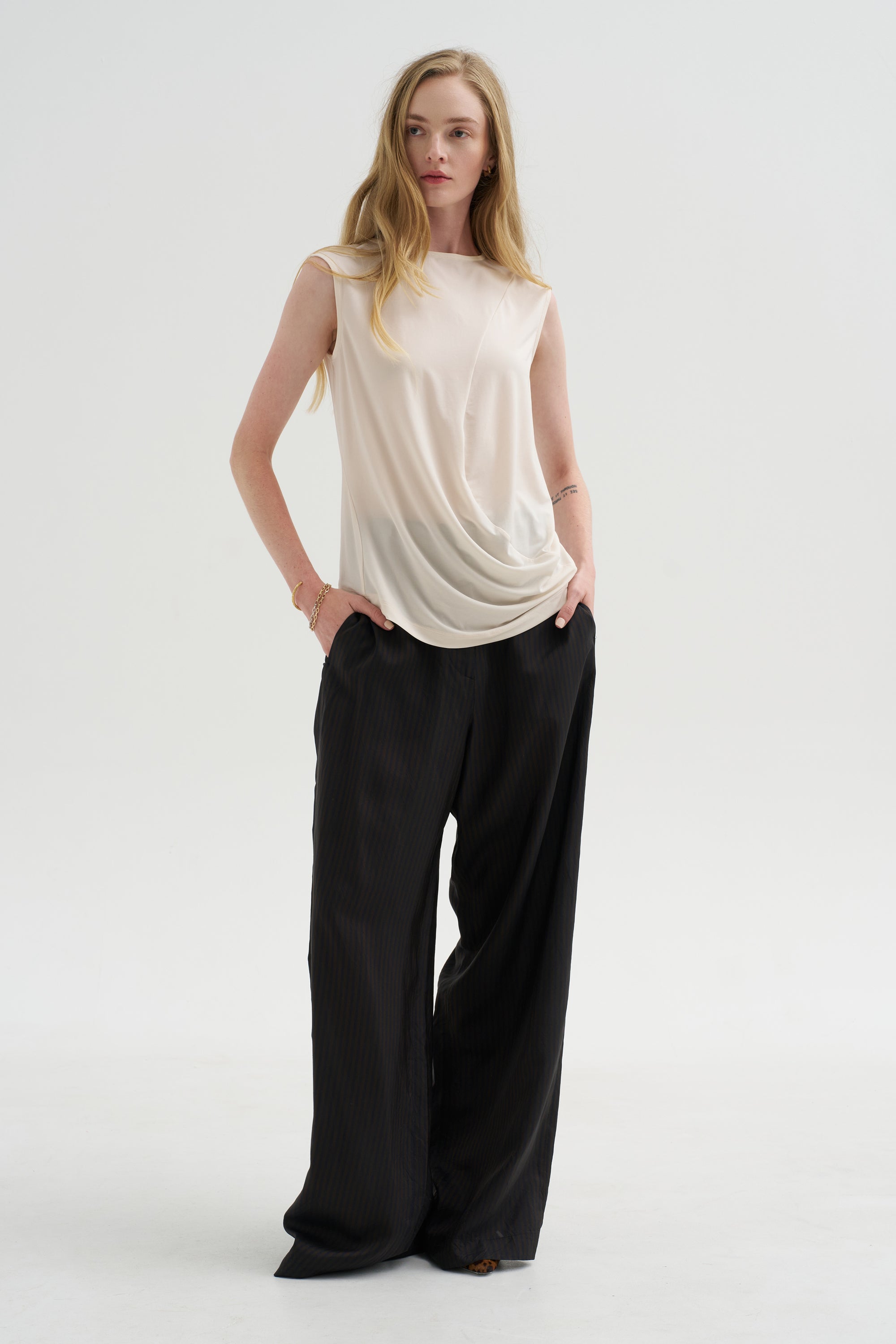 Drape Jersey - 68 Top, Off White