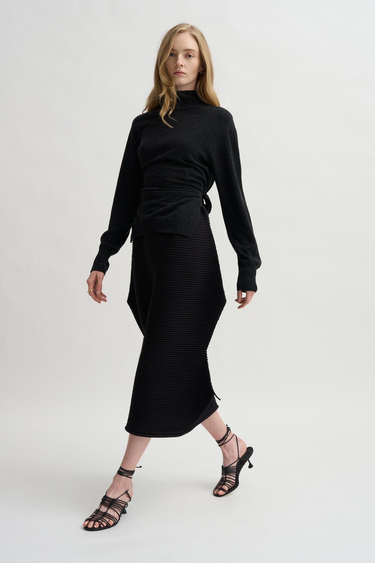 Silk Cashmere Knit, Charcoal