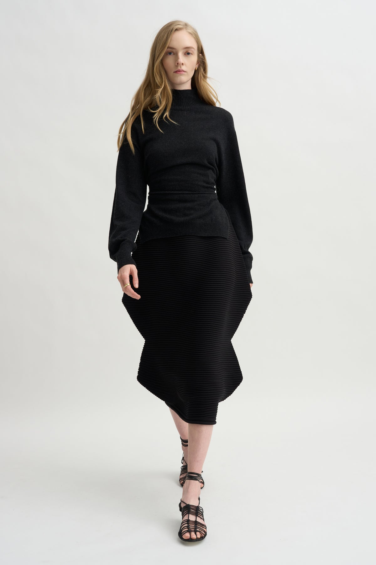 Silk Cashmere Knit, Charcoal