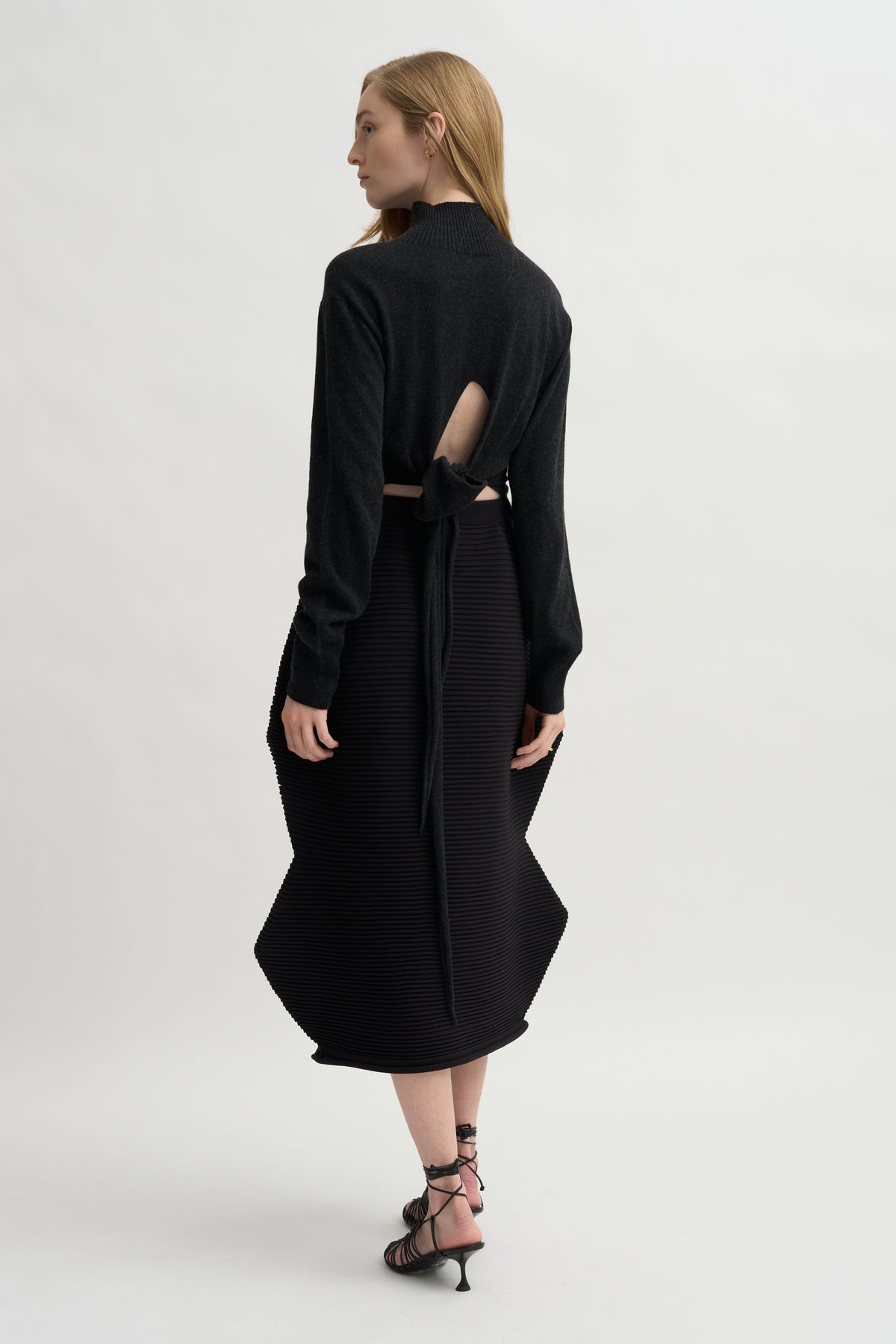 Silk Cashmere Knit, Charcoal