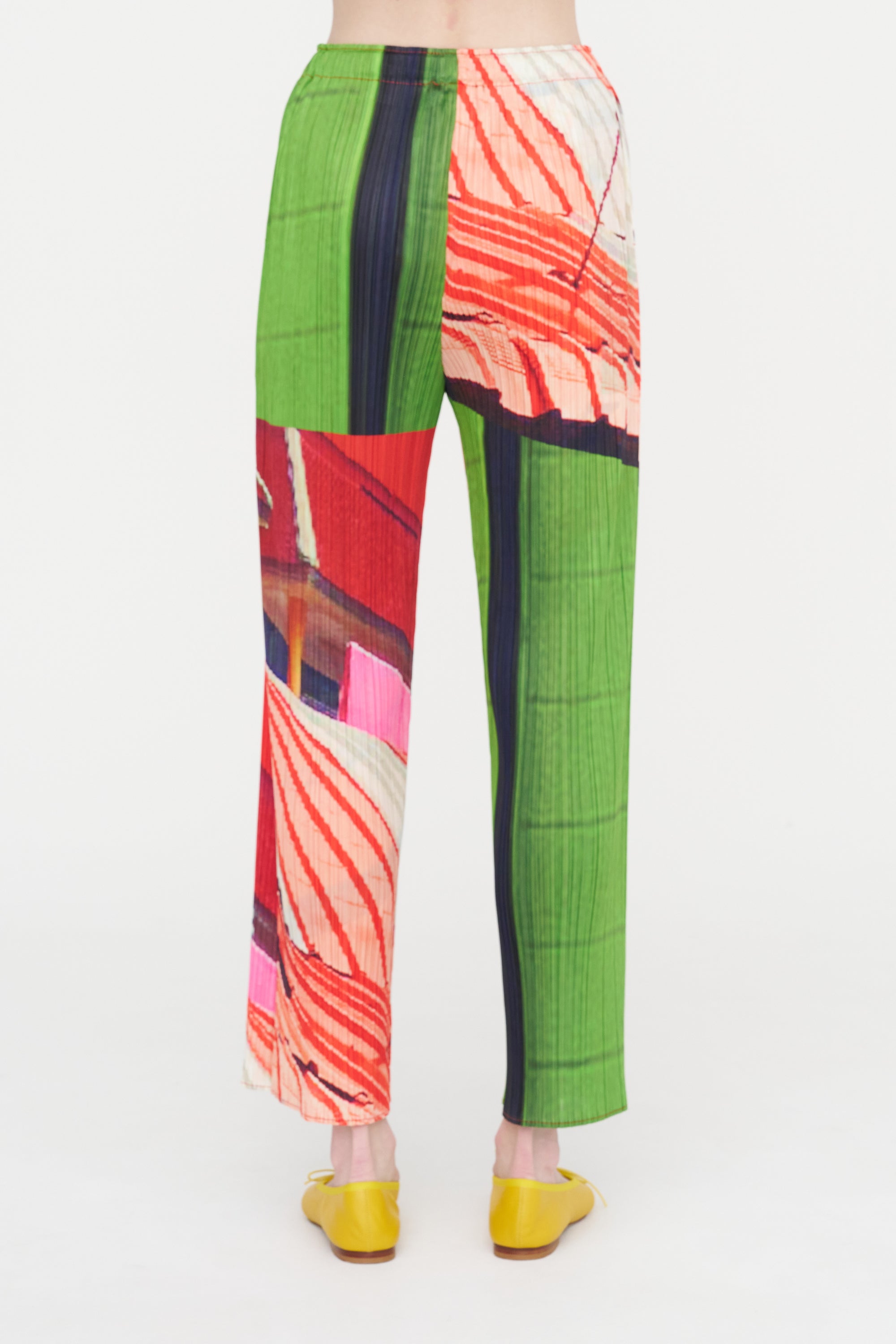 City Collage Pants, Red &amp; Green
