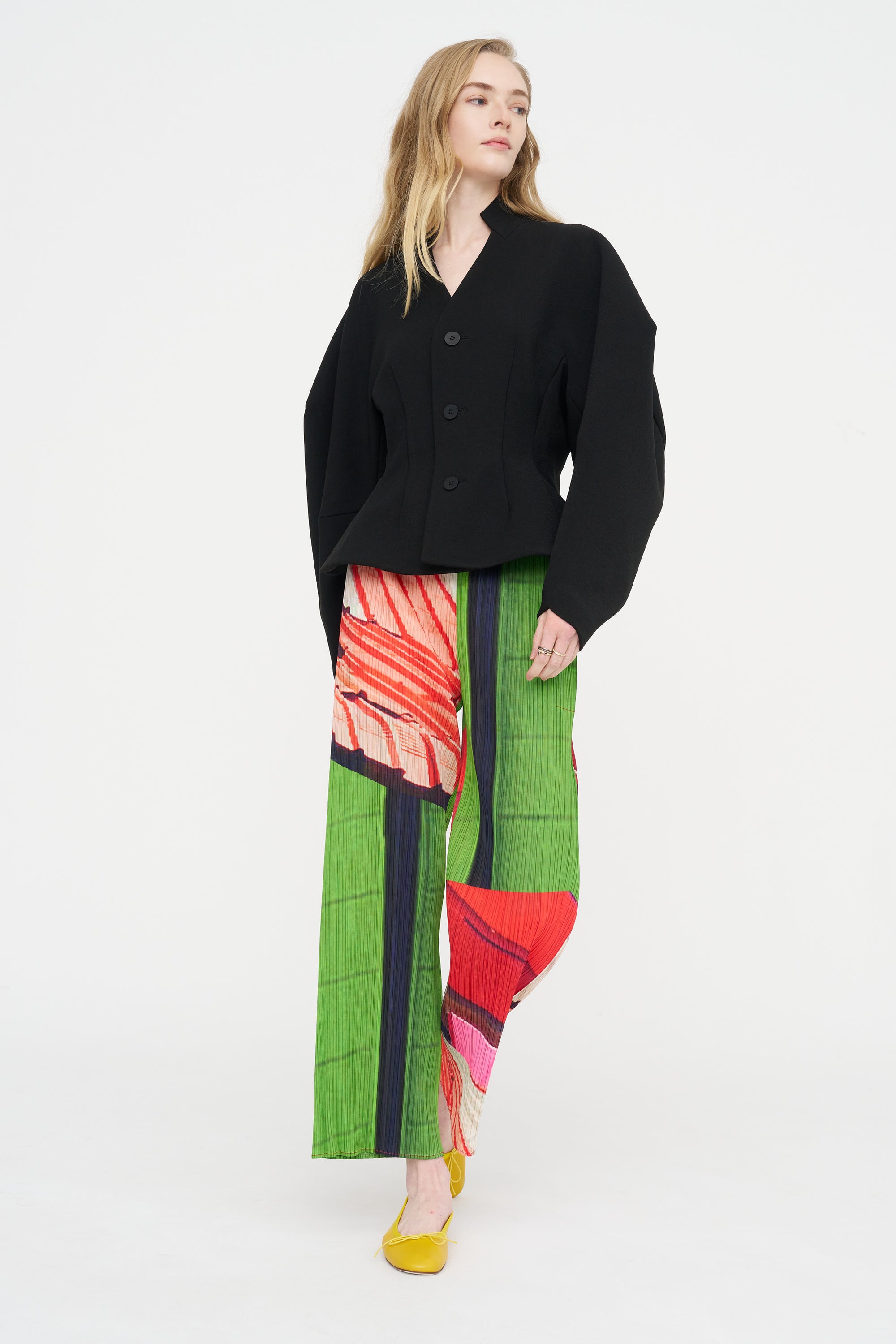 City Collage Pants, Red &amp; Green