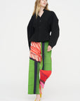 City Collage Pants, Red & Green