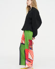City Collage Pants, Red & Green