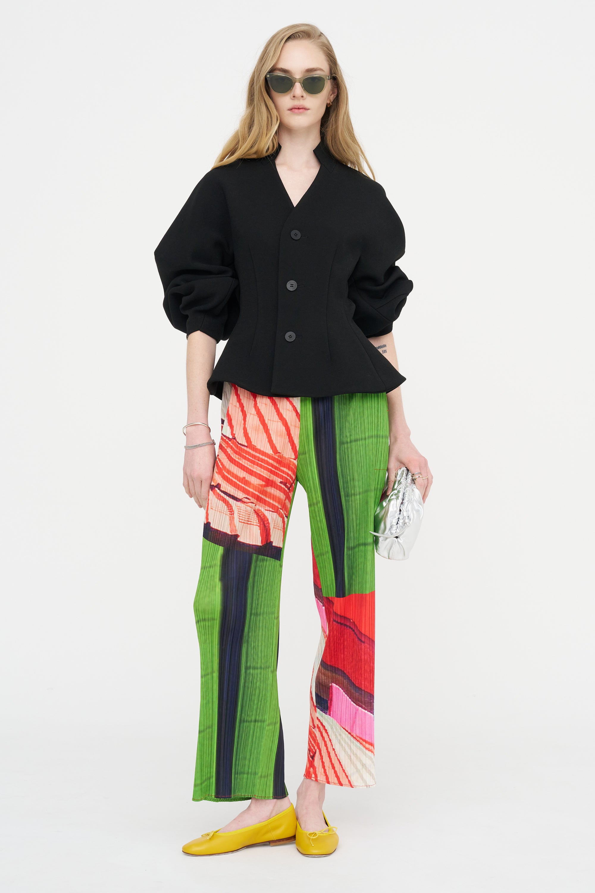 City Collage Pants, Red &amp; Green